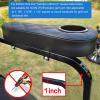 NOKINS Golf Cart Diamond Armrest with Cup Holder No Drilling Required for Club Car EzGo Yamaha Rear Seat Kit Fits 1-inch Square Tube Black (Black Stitching) view 2