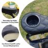 NOKINS Golf Cart Diamond Armrest with Cup Holder No Drilling Required for Club Car EzGo Yamaha Rear Seat Kit Fits 1-inch Square Tube Black (Black Stitching) view 4