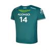 Aston Martin Cognizant F1 2023 Men's Fernando Alonso Team T-Shirt Green view 2