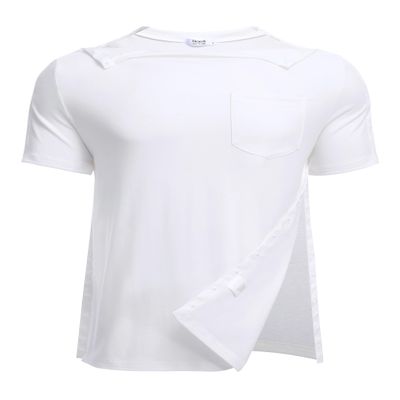 Deyeek Post Shoulder Surgery Shirts Tear Away Snap Button Dialysis Clothes Broken Arm Recovery Gifts Hospital Gowns for Men