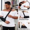 Deyeek Post Shoulder Surgery Shirts Tear Away Snap Button Dialysis Clothes Broken Arm Recovery Gifts Hospital Gowns for Men view 4