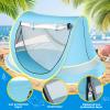Baby Beach Tent, Pop Up Toddler Travel Tent for Boys or Girls, Sun Shade for Toddler Camping, Infant Portable Sun Shade, Summer Beach Baby (Blue Baby Tent) view 3