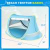 Baby Beach Tent, Pop Up Toddler Travel Tent for Boys or Girls, Sun Shade for Toddler Camping, Infant Portable Sun Shade, Summer Beach Baby (Blue Baby Tent) view 4