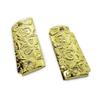 Custom Grips for Kimber Micro 9 mm Metal Scroll Design Micro 9 and Screws Gold Plated view 1