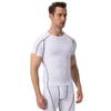 CICI FIVE Men's Compression Shirt Short Sleeve Athletic Compression Tops Cool Dry Undershirts Baselayer Gym Workout T Shirt White view 3