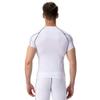CICI FIVE Men's Compression Shirt Short Sleeve Athletic Compression Tops Cool Dry Undershirts Baselayer Gym Workout T Shirt White view 4