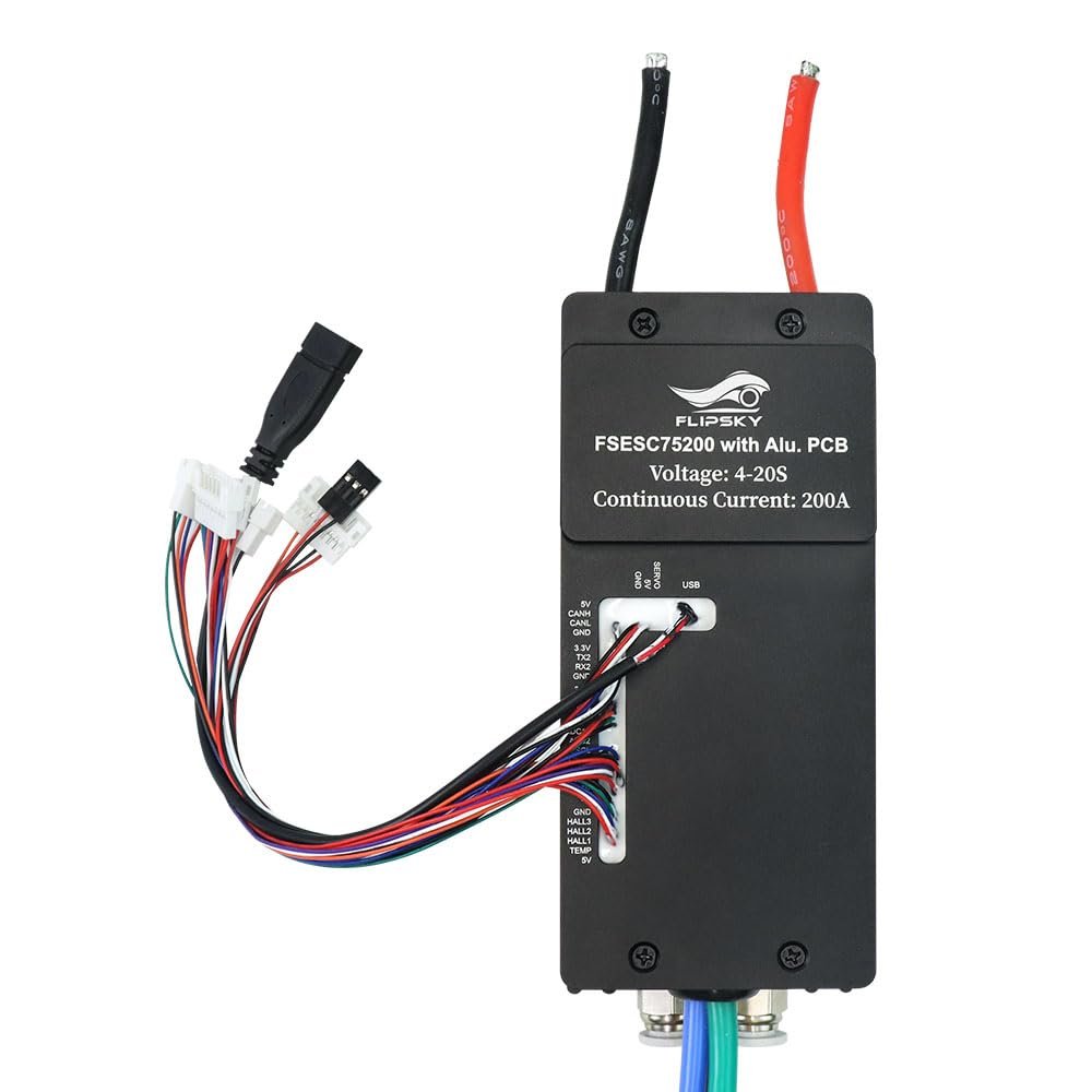 FLIPSKY 75200 FOC 84V High Current Single ESC with Water Cooling Enclosure for Electric Skateboard/Scooter/Ebike Speed Controller
