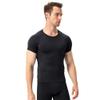 CICI FIVE Men's Compression Shirt Short Sleeve Athletic Compression Tops Cool Dry Undershirts Baselayer Gym Workout T Shirt Black view 3
