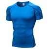 CICI FIVE Men's Compression Shirt Short Sleeve Athletic Compression Tops Cool Dry Undershirts Baselayer Gym Workout T Shirt Blue view 1