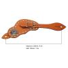 Pssopp Spur Strap, Western Men Boot Strap Slippy Artificial Leather Spur Strap Vintage Adjustable Brown Spur Strap with Metal Buckle for Equestrian Enthusiasts view 4