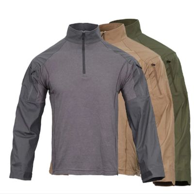 Emerson Tactical Combat E4 T-Shirt Men Waterproof Shirt Breathable Training Shirt (Wolf Gray, XX-Large)
