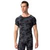CICI FIVE Men's Compression Shirt Short Sleeve Athletic Compression Tops Cool Dry Undershirts Baselayer Gym Workout T Shirt Camo Black view 2