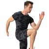 CICI FIVE Men's Compression Shirt Short Sleeve Athletic Compression Tops Cool Dry Undershirts Baselayer Gym Workout T Shirt Camo Black view 3