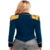 Moggemol Women's Circus Ringmaster Tassel Jacket Coat Velvet Victorian Tailcoat Party Costume Dark_Blue X-Large view 3