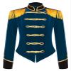 Moggemol Women's Circus Ringmaster Tassel Jacket Coat Velvet Victorian Tailcoat Party Costume Dark_Blue X-Large view 4