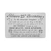 DEGASKEN 25th Birthday Card for Daughter - Daughter 25th Birthday Gifts Decorations for Her Women - Happy 25 Year Old Birthday Gifts for Her Daughters - Beautiful Metal Engraved Wallet Cards view 1