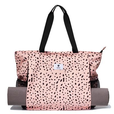 ESVAN Yoga Mat Bag Yoga Tote Carrier Shoulder Bag Carryall Tote for Office,Yoga,Pilates,Travel,Beach and Gym (D)