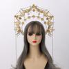 BLESSUME Unisex Halo Crown Mary Goddess Headband Halloween Reenactment Costume Headwear (Gold 36) view 2