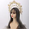 BLESSUME Unisex Halo Crown Mary Goddess Headband Halloween Reenactment Costume Headwear (Gold 36) view 3