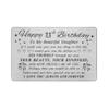 DEGASKEN 13th Birthday Card for Daughter - Happy Birthday Card for 13 Year Old Daughter Girls - 13th Birthday Gifts Decorations for Girls - Beautiful Metal Engraved Wallet Cards view 1