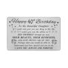 DEGASKEN 40th Birthday Card for Daughter - Birthday Card for 40 Year Old Daughter - Happy 40th Birthday Decorations Gifts for Women Her - Beautiful Metal Engraved Wallet Cards view 1