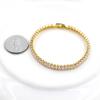 Uloveido Gold Plated Rectangular Cut Cubic Zirconia Eternity Bracelet Crystal Tennis Bracelets for Women Mother's Day Birthday Gift Y1789 (Gold-White-19cm) view 4