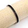 Uloveido Silver Color Rectangular Cz Bracelet Crystal Tennis Bracelets for Women Best Friends Birthday Gift Y1789 (Platinum-Black-17cm) view 3