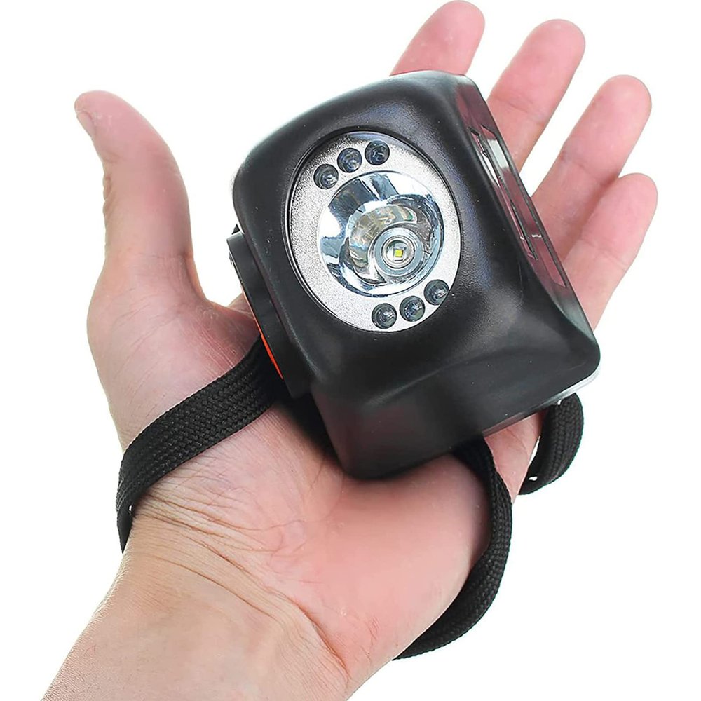 AISINILALAO 4500LM 3W Miner Lamp Explosion-Proof Digital Light LED Display Helmet Cap Lamp Headlamp Head Belt Charger (with Charger)