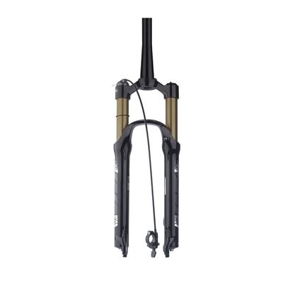 BOXKAT 26/27.5/29inch Magnesium Alloy Suspension Fork, Mountain 1-1/8" Air Forks Remote Lockout Straight/Tapered Tube Shock Absorber (Color : Tapered Gold Tube, Size : 27.5inch)