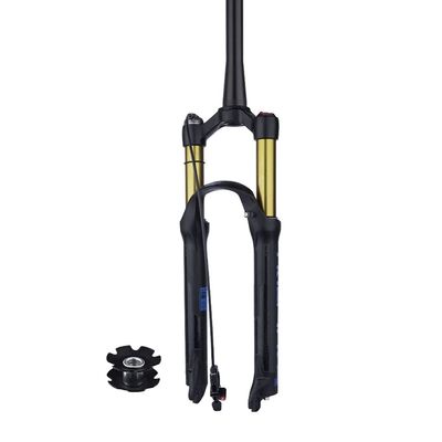Bike Suspension Fork 26/27.5/29" for Mountain Bike Air Forks Shock Absorber Straight Tube Rebound Adjust (Color : Tapered Remote Lockout, Size : 27.5 inch)