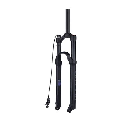 BOXKAT Fork 26 27.5 29 Inches, Suspension Fork Travel 120mm, 1-1/8 Straight/Tapered Tube Mountain Bike Forks (Color : Straight Remote Lockout, Size : 29)
