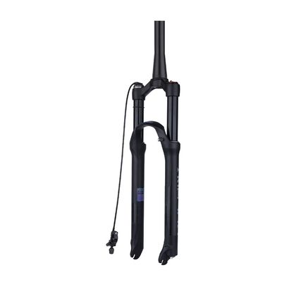 BOXKAT Fork 26 27.5 29 Inches, Suspension Fork Travel 120mm, 1-1/8 Straight/Tapered Tube Mountain Bike Forks (Color : Tapered Remote Lockout, Size : 27.5)