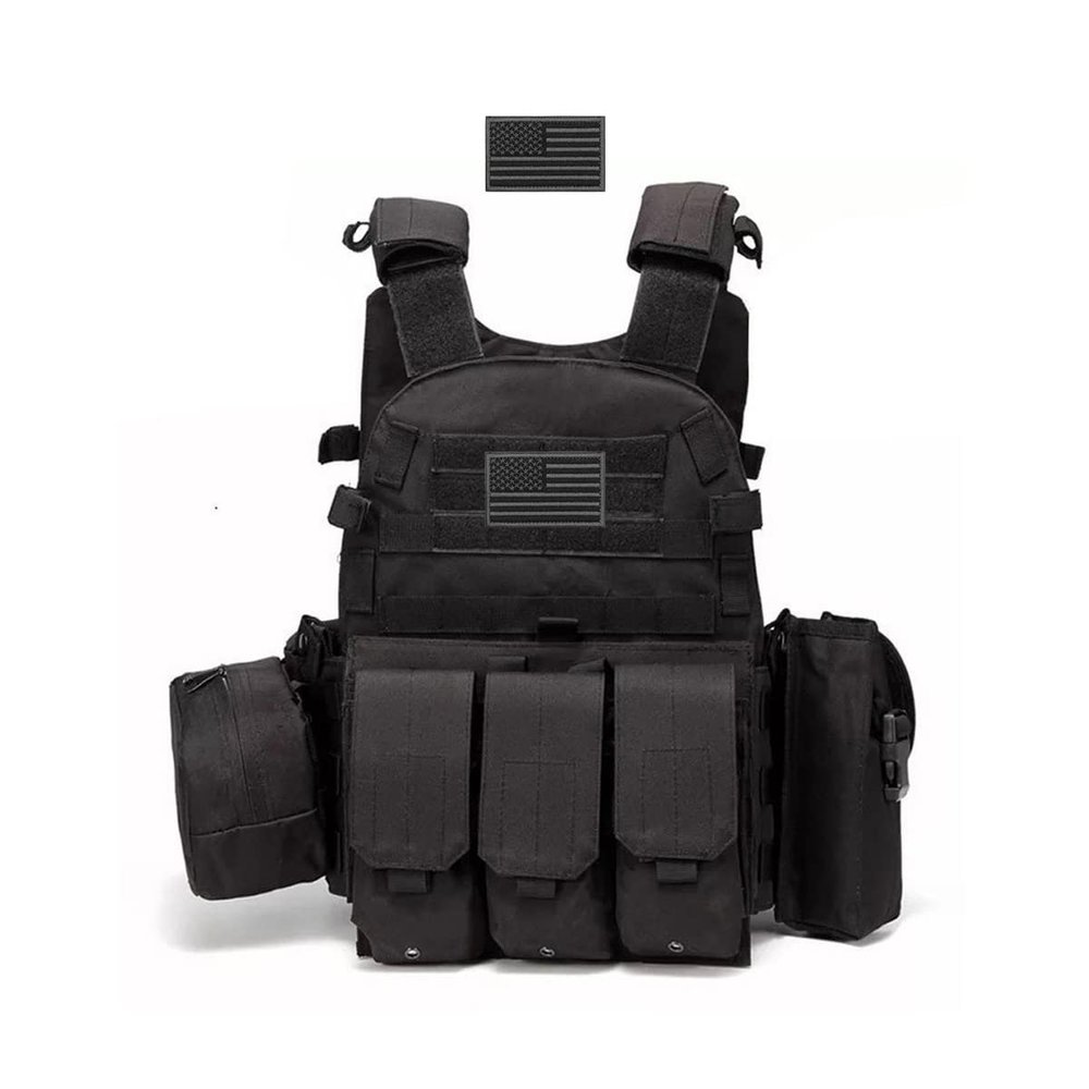 AZB Tactical Vest For Men Quick Release Breathable Paintball Airsoft Vest Adjustable