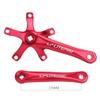 LUNJE Folding Bike Crankset 130BCD 170mm Square Taper Crank Arm Set 45/47/53/56/58T Single Chainring 6/7/8/9/10 Speed Road Bicycle Crankset (Color : Silver, Size : 58T) view 2