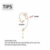 2PCS Women's Clip-On Earrings Hook Without Pierced (Golden Star Moon Ear Clips) view 4