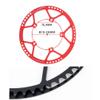 LUNJE Folding Bike Crankset 130BCD 170mm Square Taper Crank Arm Set 45/47/53/56/58T Single Chainring 6/7/8/9/10 Speed Road Bicycle Crankset (Color : Red, Size : 58T) view 4