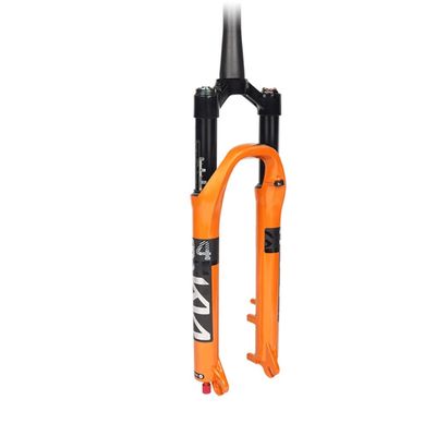 BOXKAT 26/27.5/29inch Suspension Front Fork, Mountain Bike Shock Absorber Magnesium Alloy Air Forks Tapered Steerer (Color : Orange, Size : 29)