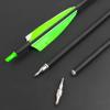 ZSHJGJR 30 Inch Archery Carbon Arrows Hunting Arrows with 4 Turkey Feather Target Practice Arrows Spine 500 for Compound & Recurve &Traditional Bow 6/12pcs (Fluorescent Green, 12pcs Arrows) view 2
