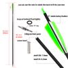 ZSHJGJR 30 Inch Archery Carbon Arrows Hunting Arrows with 4 Turkey Feather Target Practice Arrows Spine 500 for Compound & Recurve &Traditional Bow 6/12pcs (Fluorescent Green, 12pcs Arrows) view 3