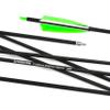 ZSHJGJR 30 Inch Archery Carbon Arrows Hunting Arrows with 4 Turkey Feather Target Practice Arrows Spine 500 for Compound & Recurve &Traditional Bow 6/12pcs (Fluorescent Green, 12pcs Arrows) view 4
