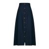NaRHbrg Women's Cotton Linen Skirts Ladies Fashion Casual Loose Maxi Dress Asymmetrical Hem Sashes Mid-Calf Skirt view 4