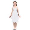 Moggemol Kids Girls Sleeveless Sequins Ballet Lyrical Dance Chiffon Dress Modern Contemporary Dance Costume Leotard White 14 Years view 2