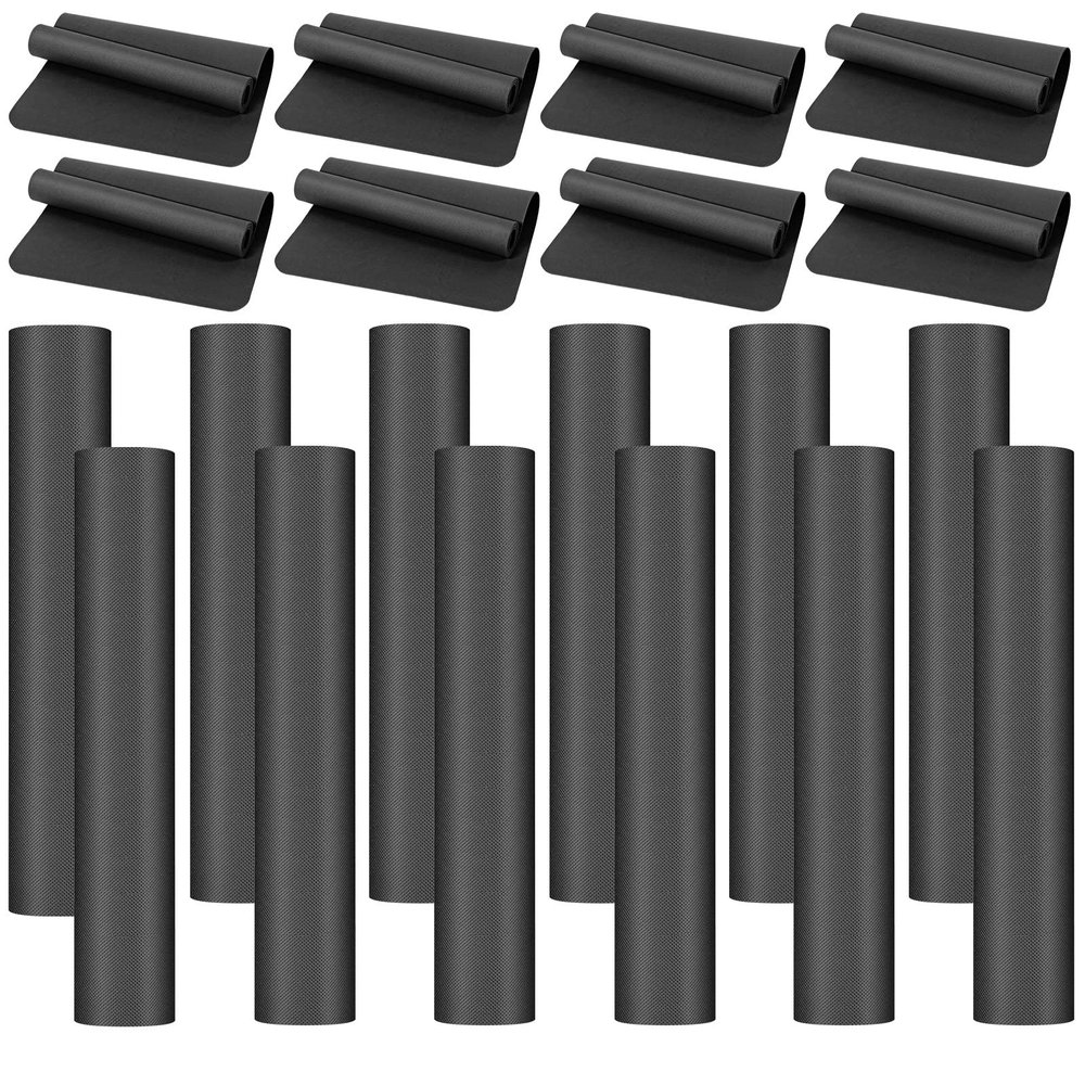LEIFIDE 10 Pack Yoga Mats Bulk, 68'' x 24'' x 4mm Thick Yoga Mats for Kids and Adult Gym Bundle Latex Free Exercise with Non Slip Texture for Outdoor Pilates or Workout(Black)
