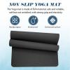LEIFIDE 10 Pack Yoga Mats Bulk, 68'' x 24'' x 4mm Thick Yoga Mats for Kids and Adult Gym Bundle Latex Free Exercise with Non Slip Texture for Outdoor Pilates or Workout(Black) view 3
