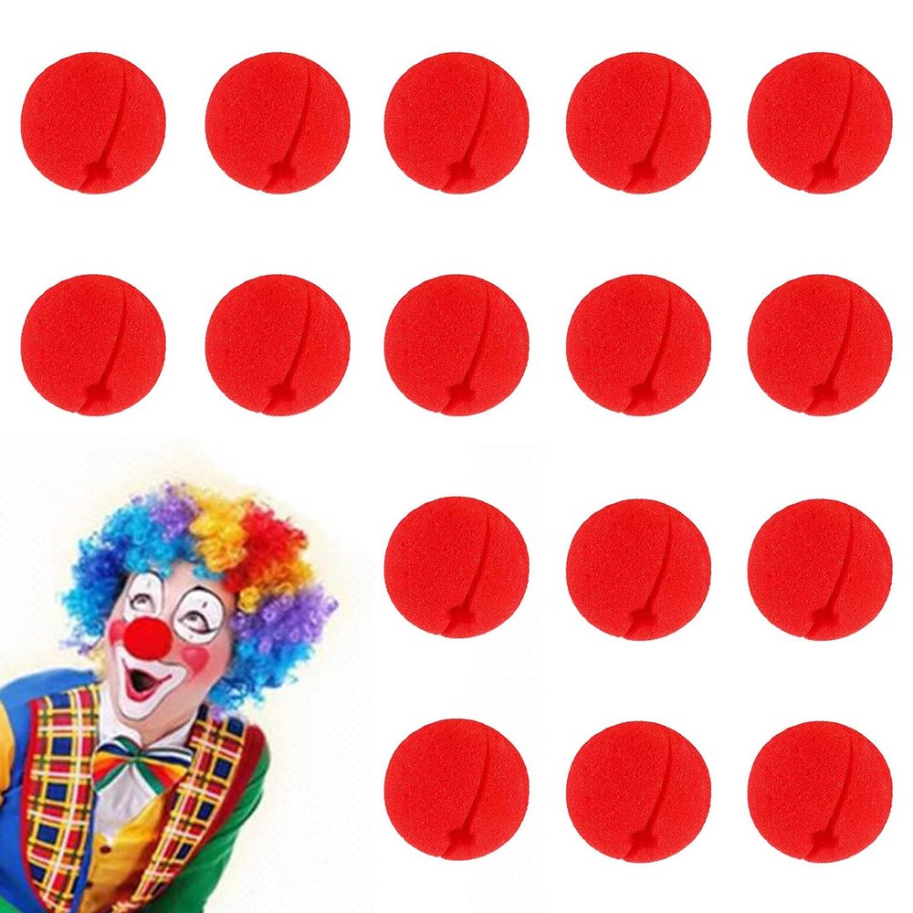 Clown Nose Foam Red Nose Red Sponge Noses for Red Noseday Cosplay Christmas Halloween Carnival 16 Pcs