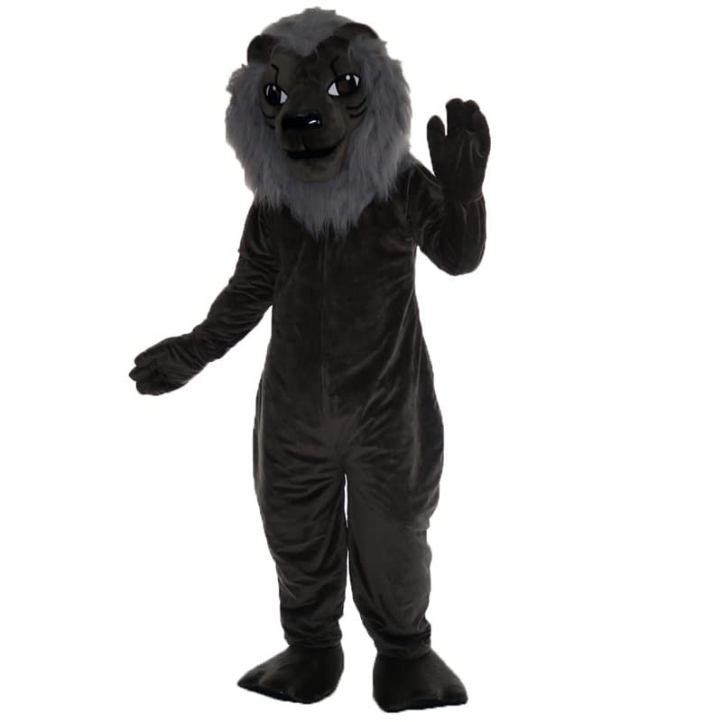Grey Lion Mascot Costume Cosplay Cartoon Character Suit