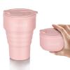 VAANTJI Travel Reusable Silicone Collapsible,13 oz/375 ml,Collapsible Travel Mug,Collapsible Cup for Hot and Cold Drinks(Pink) view 1