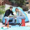 ALEVMOOM Upgraded Retractable Folding Stool Camping Stool, Collapsible Telescoping Stool for Adults, Lightweight Yet More Sturdy, Folding Seats for Camping Fishing Hiking Outdoor (red) view 2