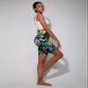 ODODOS 8" Tummy Control Biker Shorts for Women with Pockets High Waist Running Workout Athletic Yoga Shorts, Tropical Flower, Medium view 4