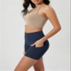 ODODOS 5" Tummy Control Biker Shorts for Women with Pockets High Waist Athletic Workout Yoga Shorts, Navy, Medium view 3